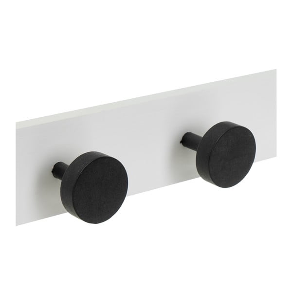 Juodos ir baltos spalvos iš pušies masyvo sieninė lentyna 40 cm Anillos – Casa Selección-image-2