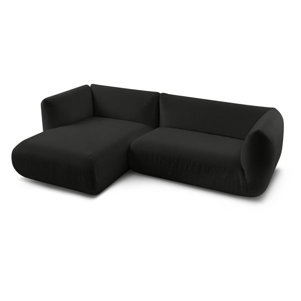 Tamsiai pilka velvetinė kampinė sofa (kairysis kampas) Lecomte - Bobochic Paris-image-4