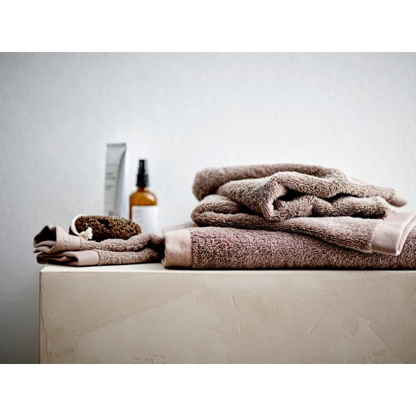 Rudos spalvos iš frote audinio iš medvilnės rankšluostis 30x30 cm Comfort – Södahl-image-1