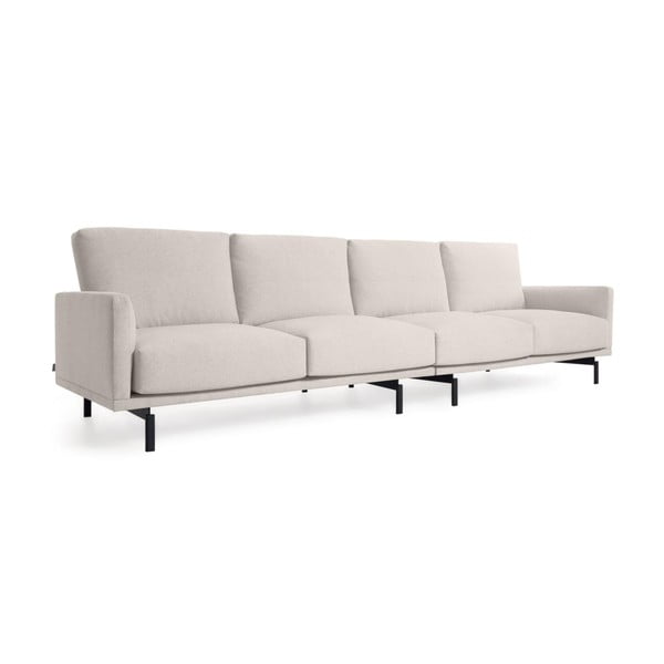 Smėlio spalvos iš šenilinio audinio sofa 334 cm Galene – Kave Home-image-2