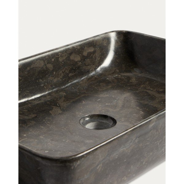 Pilkos spalvos iš akmens praustuvas 55x35 cm Darnen – Kave Home-image-4