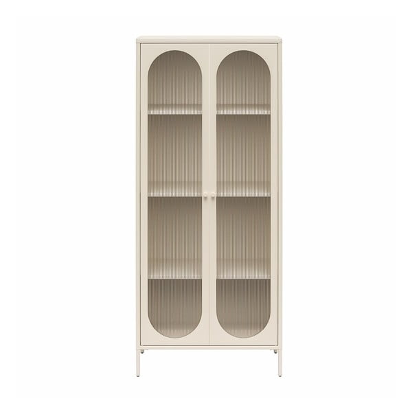 Iš metalo vitrina kreminės spalvos 80x186x40 cm Luna – Støraa
