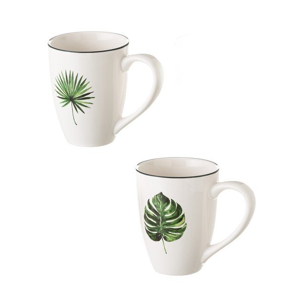 2 keraminių puodelių rinkinys Unimasa Tropic, 350 ml