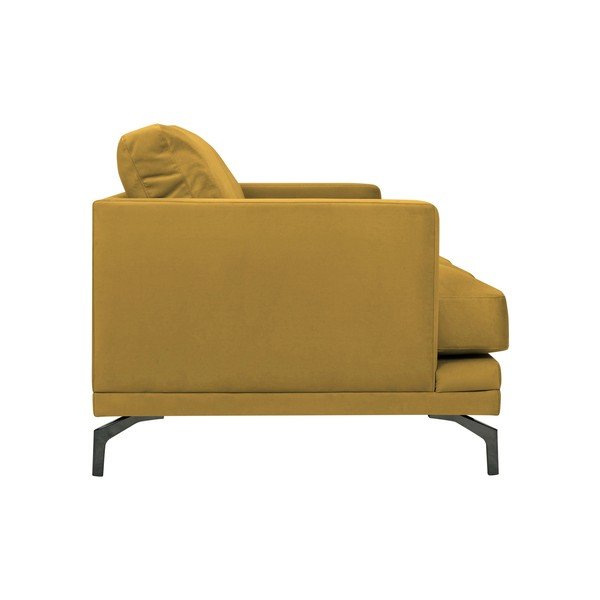 Geltonos spalvos sofa su juodos spalvos atramomis kojoms "Windsor & Co Sofos Jupiter-image-2