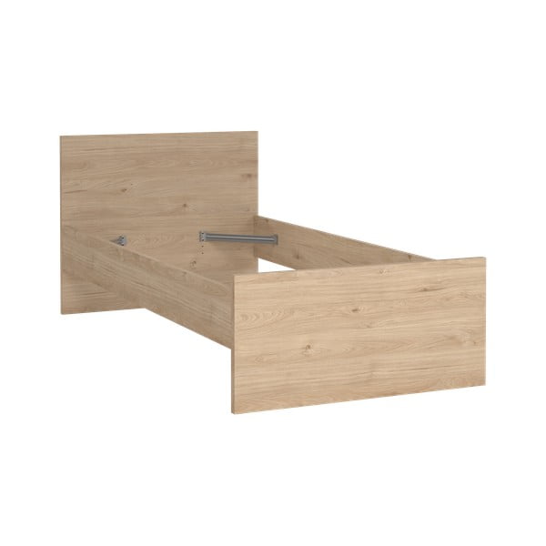 Viengulė lova natūralios spalvos iš ąžuolo 90x190 cm Naia – Tvilum