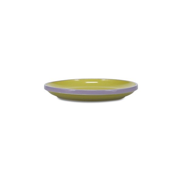 Žalios spalvos/violetinės spalvos desertinė iš akmens masės lėkštė ø 18 cm Duo – ONA-image-4