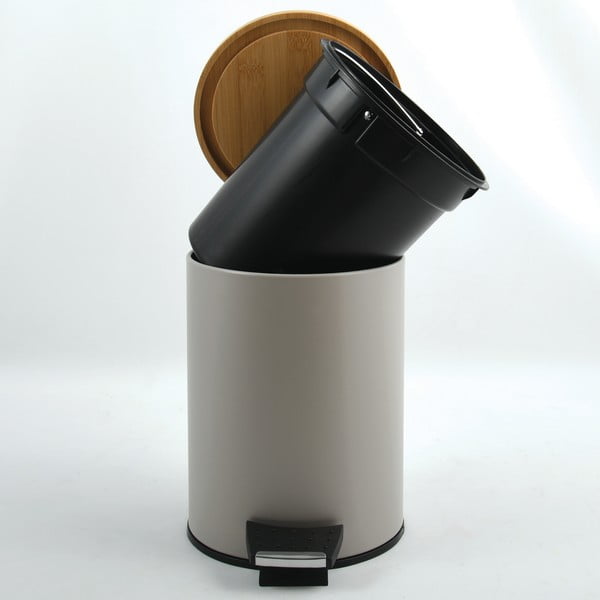 Taupe spalvos iš plieno šiukšliadėžė su pedalu 5 l   Adonis – Spirella-image-2