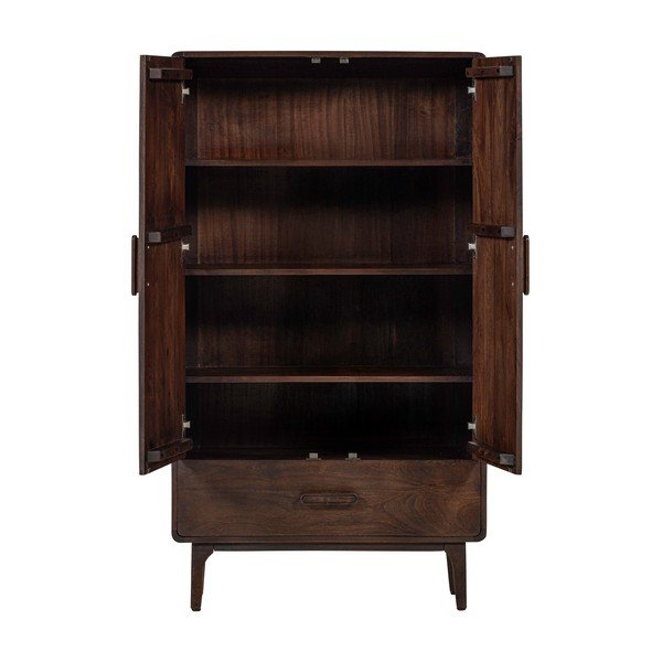 Tamsios natūralios spalvos iš mango masyvo spintelė 85x150x35 cm Liya – WOOOD-image-4