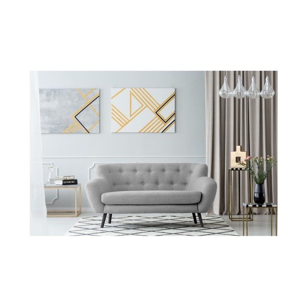 Šviesiai pilka dvivietė sofa "Kooko Home Rock-image-1