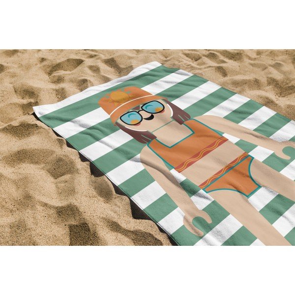 Iš medvilnės paplūdimio rankšluostis žalios spalvos 75x140 cm Summer Girl – Playmobil-image-1