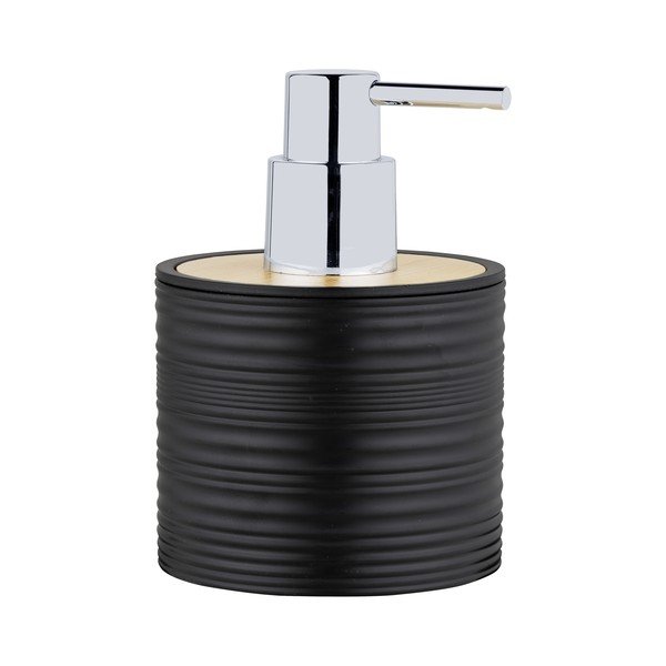 Juodos spalvos iš plastiko muilo dozatorius 350 ml Lyon – Allstar-image-1