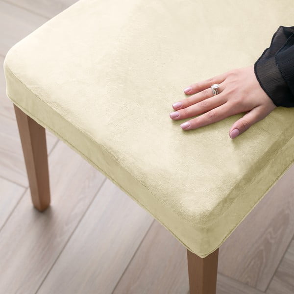 Kreminės spalvos įtempiamas kėdei baldų apmušalas 48 cm Sento – Restilo-image-1