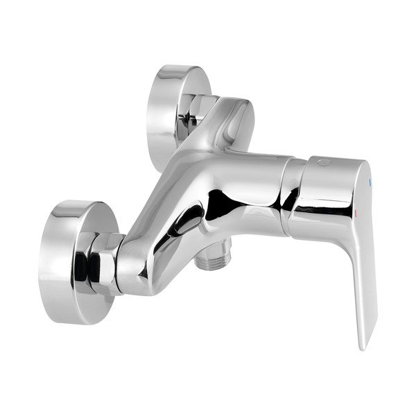 Dušo kambariui čiaupas blizgios sidabrinės spalvos prie sienos (su 1 lizdu) Pax – Sapho-image-1