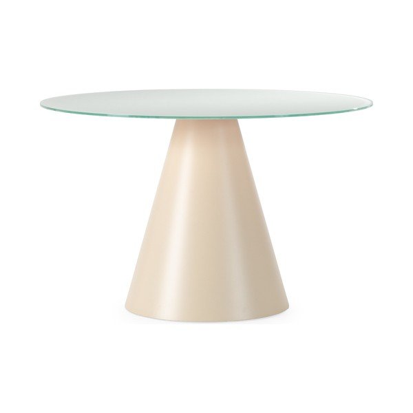 Apvalios formos valgomojo stalas su stikliniu stalviršiu ø 120 cm Vida – MOME
