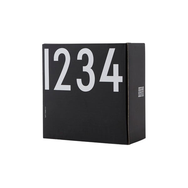 4 juodų porcelianinių žvakidžių rinkinys Mini - Design Letters-image-3