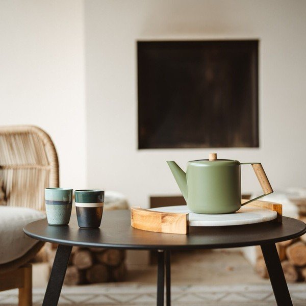 Žalios spalvos iš nerūdijančio plieno arbatinukas 1,1 l Duet Boston – Bredemeijer-image-1