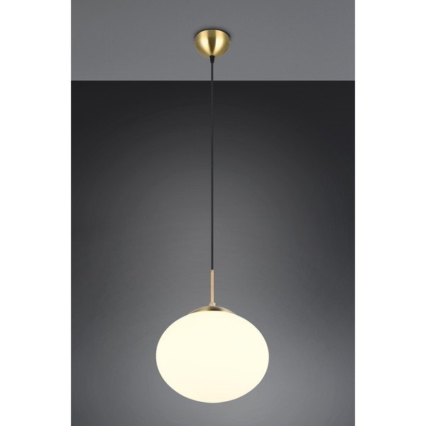 Kabantis šviestuvas baltos spalvos/auksinės spalvos ø 30 cm su stiklo gaubtu Fomento – Trio-image-1