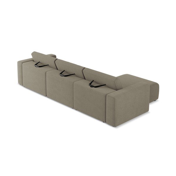 Šviesiai rudos spalvos modulinė kampinė sofa (su kairiuoju kampu) Kalea – Makamii-image-4
