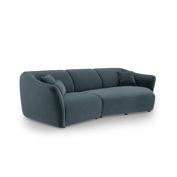 Iš velveto kampinė sofa mėlynos spalvos Tokyo – Cosmopolitan Design-image-2