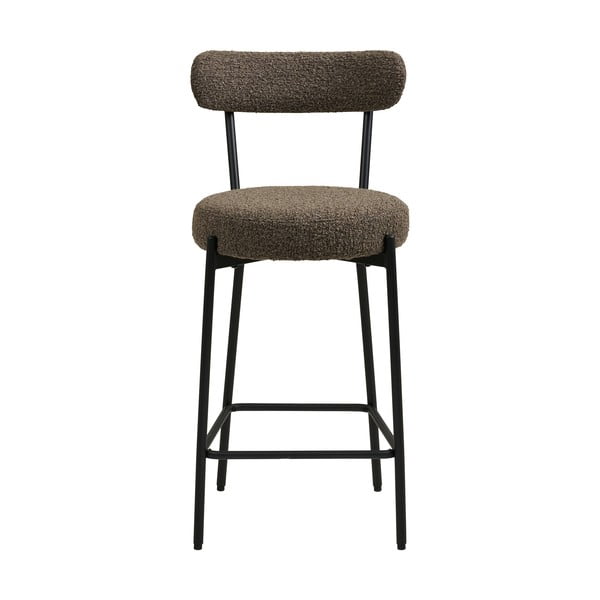 Rudos spalvos iš audinio baro taburetė (sėdynės aukštis 65 cm) Badalona – House Nordic-image-2