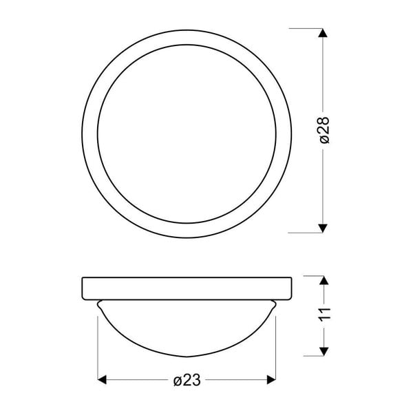 Aukso spalvos lubinis šviestuvas su stikliniu gaubtu ø 28 cm Roda - Candellux Lighting-image-2