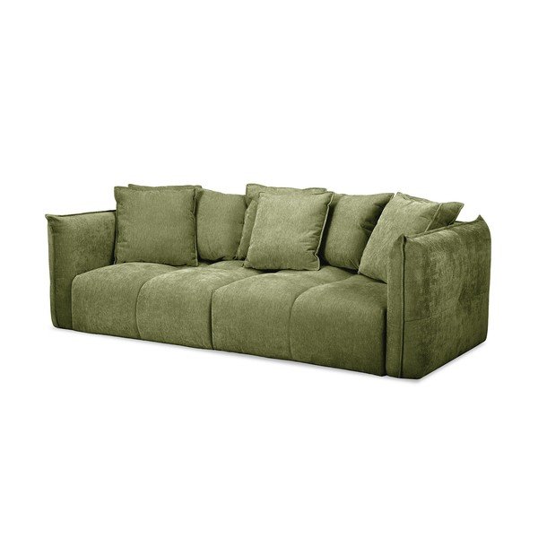 Žalios spalvos sofa iš šenilinio audinio Harlem – Bobochic Paris-image-4