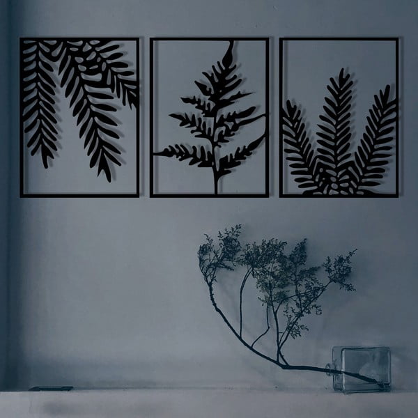 Iš metalo didelio formato sieninės dekoracijos 3 vnt. 118x50 cm Yakomo – Wallity-image-2