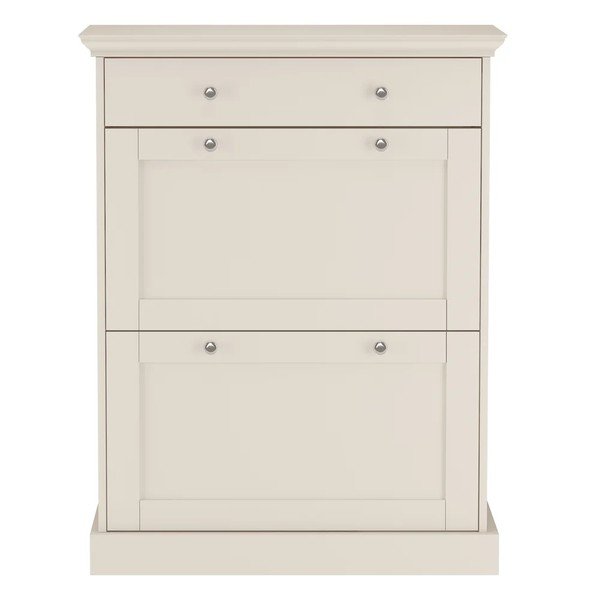 Smėlio spalvos matinis atlenkiama spintelė batams 80x105x30 cm Binz – Støraa
