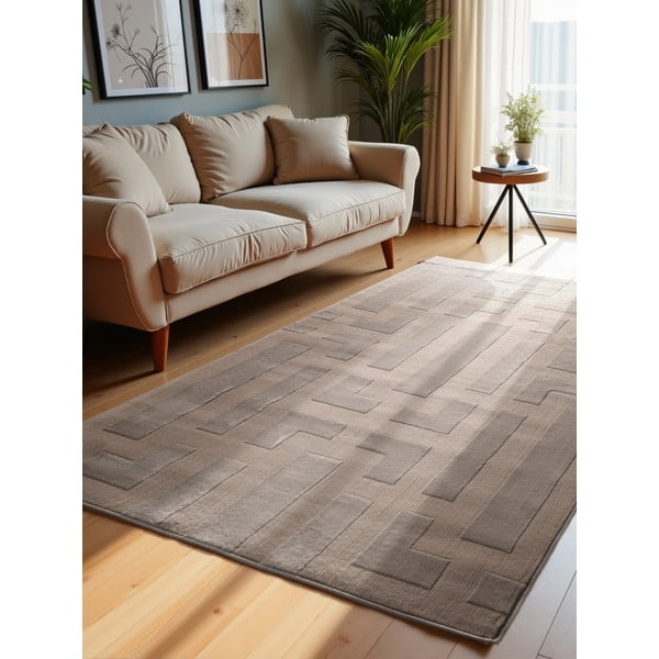 Kilimas smėlio spalvos 120x170 cm Perles Onyx – Elle Decoration-image-1