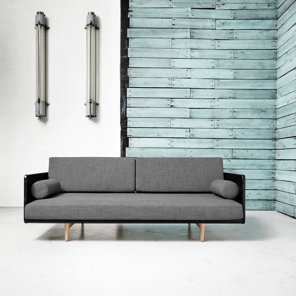 Kintama sofa "Karup Deva Black/Raw Oak/Granite Grey