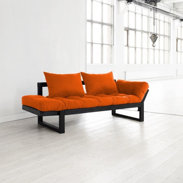 Sofa "Karup Edge" juoda/oranžinė-image-1