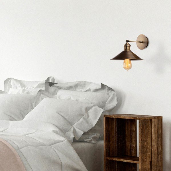 Auksinės spalvos sieninė lempa ø 24 cm Mueno – Opviq lights-image-1