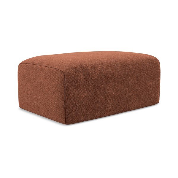 Terakotos spalvos taburetė iš šenilinio audinio Kona – Makamii-image-3