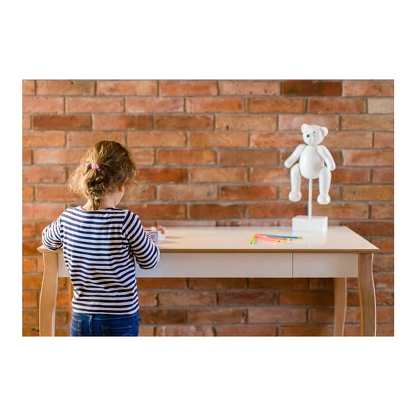 Baltas rašomasis stalas Ragaba Lillo, 105 cm ilgio-image-2