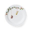 Baltos spalvos desertinė iš porceliano  lėkštė su Kalėdų motyvu ø 19 cm Hammershøi Christmas – Kähler Design