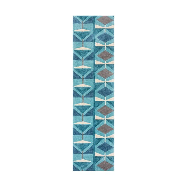 Mėlynas kilimėlis Flair Rugs Kodiac, 60 x 230 cm