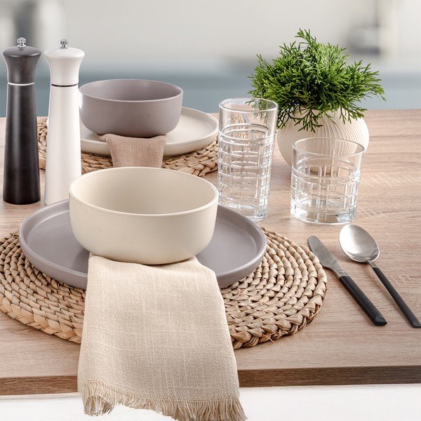 Juodos spalvos/sidabrinės spalvos stalo įrankiai iš nerūdijančio plieno 24 vnt. Skandi – Orion-image-2