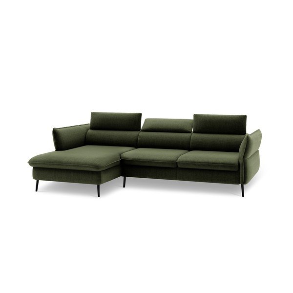 Žalia sofa-lova su daiktadėže Milo Casa Dario, kampas kairėje-image-3