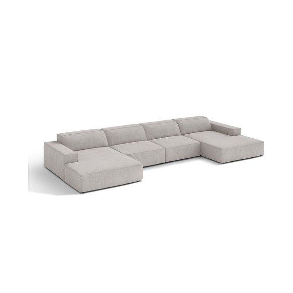 Šviesiai pilkos spalvos modulinė kampinė sofa Jodie – Micadoni 
