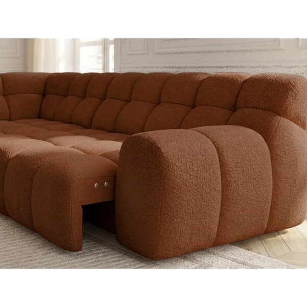 Oranžinės spalvos sulankstoma/ar elektrisko sēdekļa regulēšanu kampinė sofa (su kairiuoju kampu/„L“ formos) Andre – Bobochic Paris-image-3