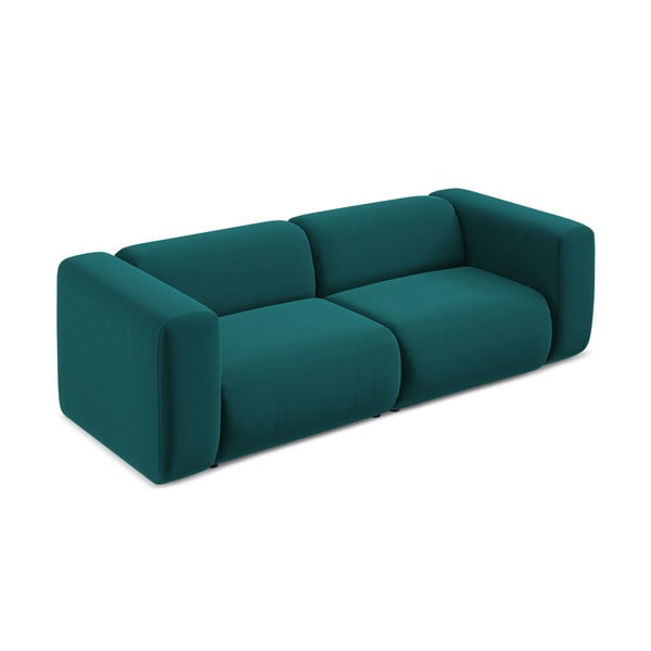 Turkio spalvos iš velveto sofa 228 cm Ekahi – Makamii-image-4