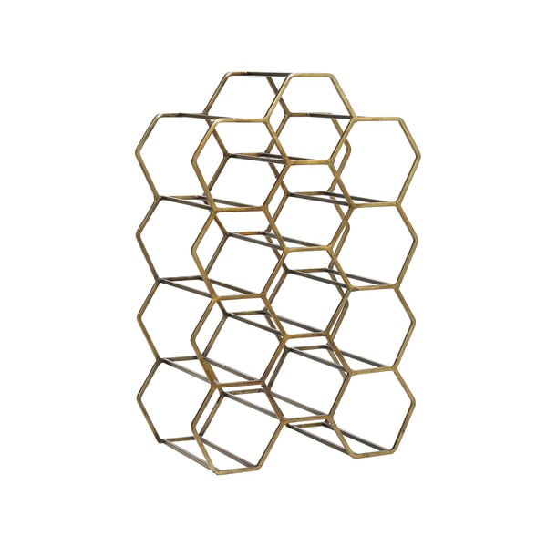 Bronzos spalvos metalinis vyno stovas 12 butelių Salbris - Light & Living-image-2