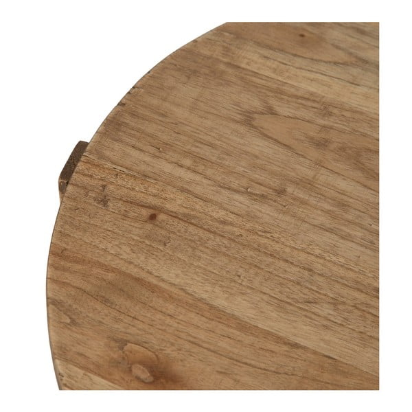 Kedro masyvo apvalios formos šoninis stalas ø 40 cm Dala – Ixia-image-2