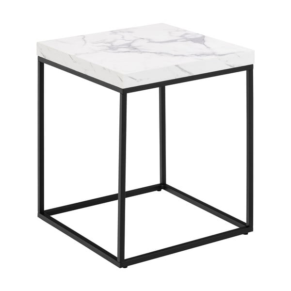 Šoninis stalas su marmuro dekoro stalviršiu 40x40 cm Barossa – Actona-image-2
