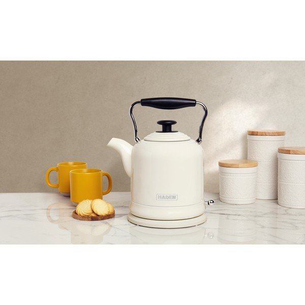 Kreminės spalvos iš nerūdijančio plieno virdulys 1,5 l Highclere – Haden-image-3