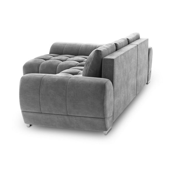 Pilka sofa-lova su aksomo apmušalais Windsor & Co Sofos Nuage, kairysis kampas-image-3
