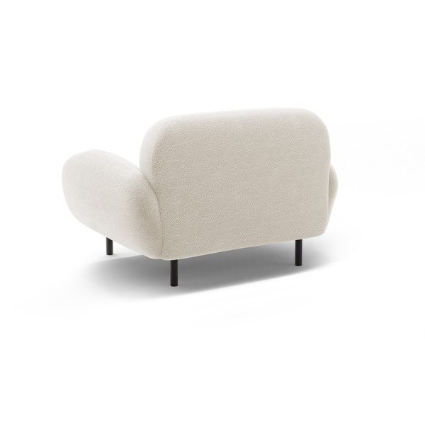 Baltos spalvos iš boucle krėslas Poppy – Micadoni -image-2