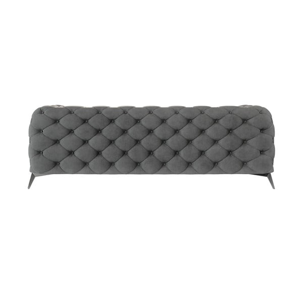 Pilkos spalvos iš velveto sofa 225 cm Chelsea – Ropez-image-2
