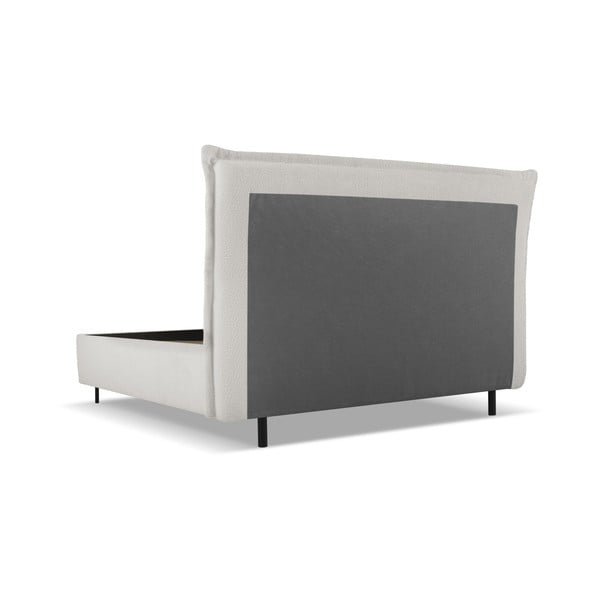 Dvigulė lova šviesiai pilkos spalvos audiniu dengta su sandėliavimo vieta su lovos grotelėmis 160x200 cm Armie – Milo Casa-image-3