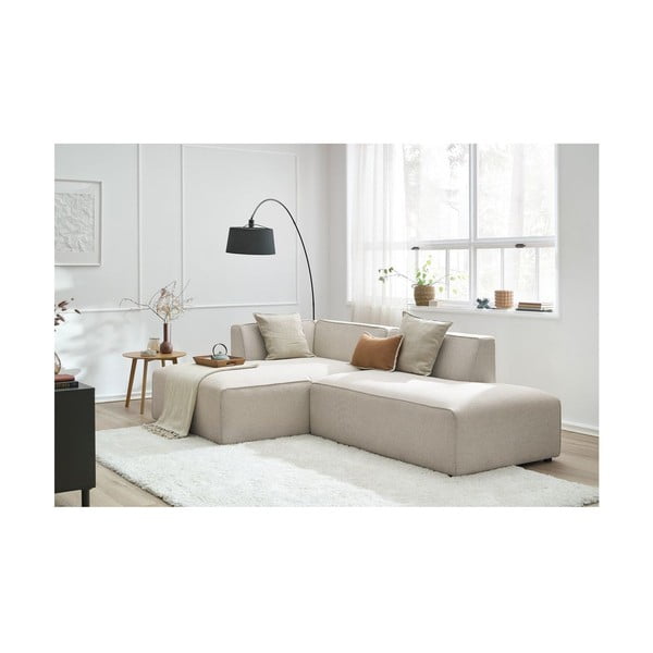 Smėlio spalvos modulinė kampinė sofa (su kairiuoju kampu/„L“ formos) Megeve – Bobochic Paris-image-3